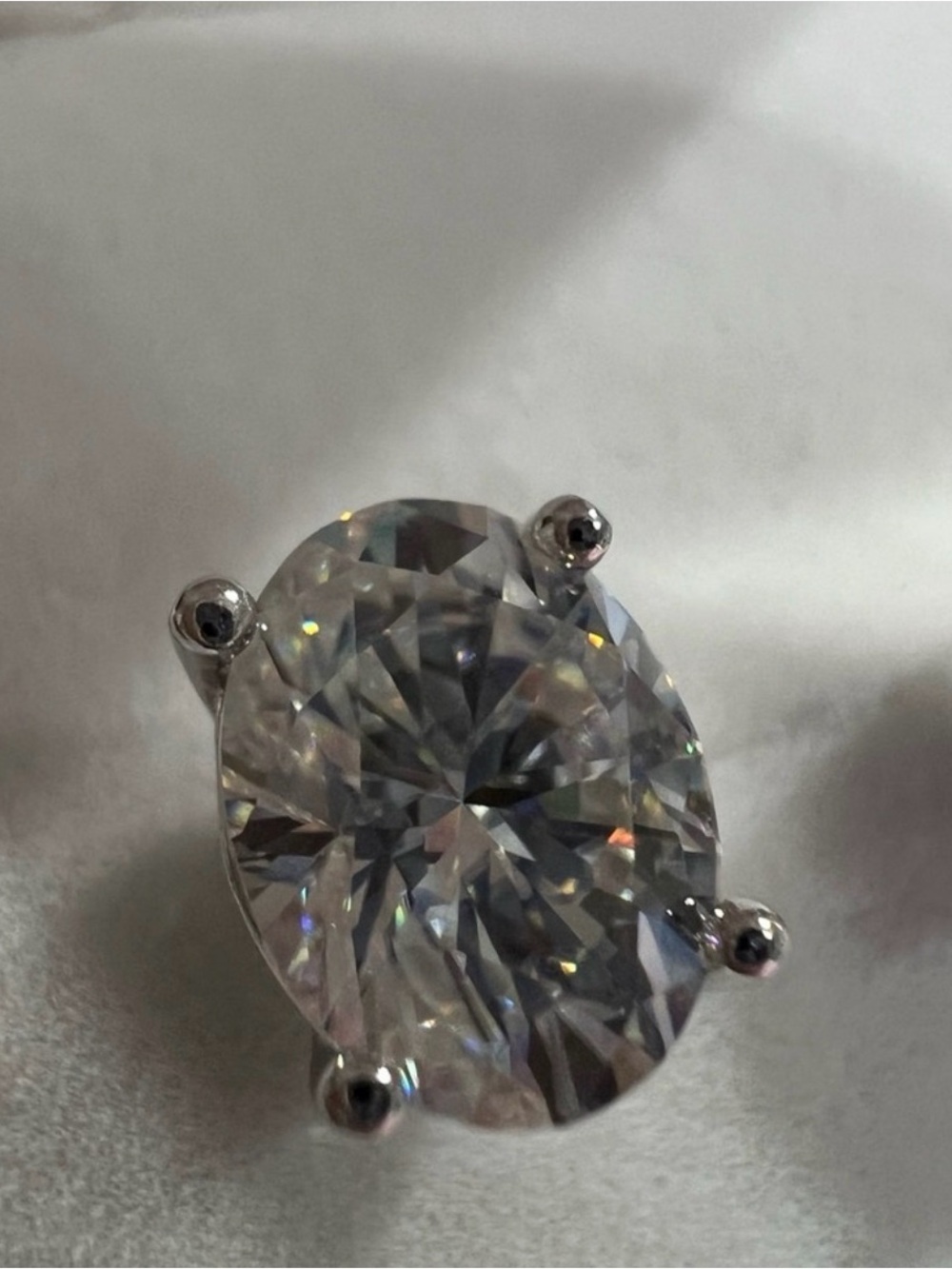 4Ct oval Moissanite earrings NIB - Picture 12 of 13